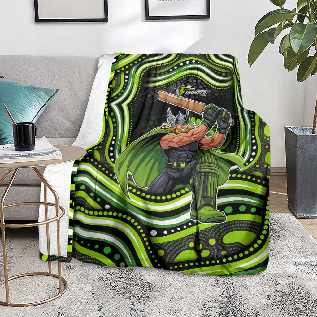 Sydney Thunder Cricket Blanket Australian Cricket Mascot - Modern Indigenous Style