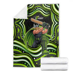 Sydney Thunder Cricket Blanket Australian Cricket Mascot - Modern Indigenous Style