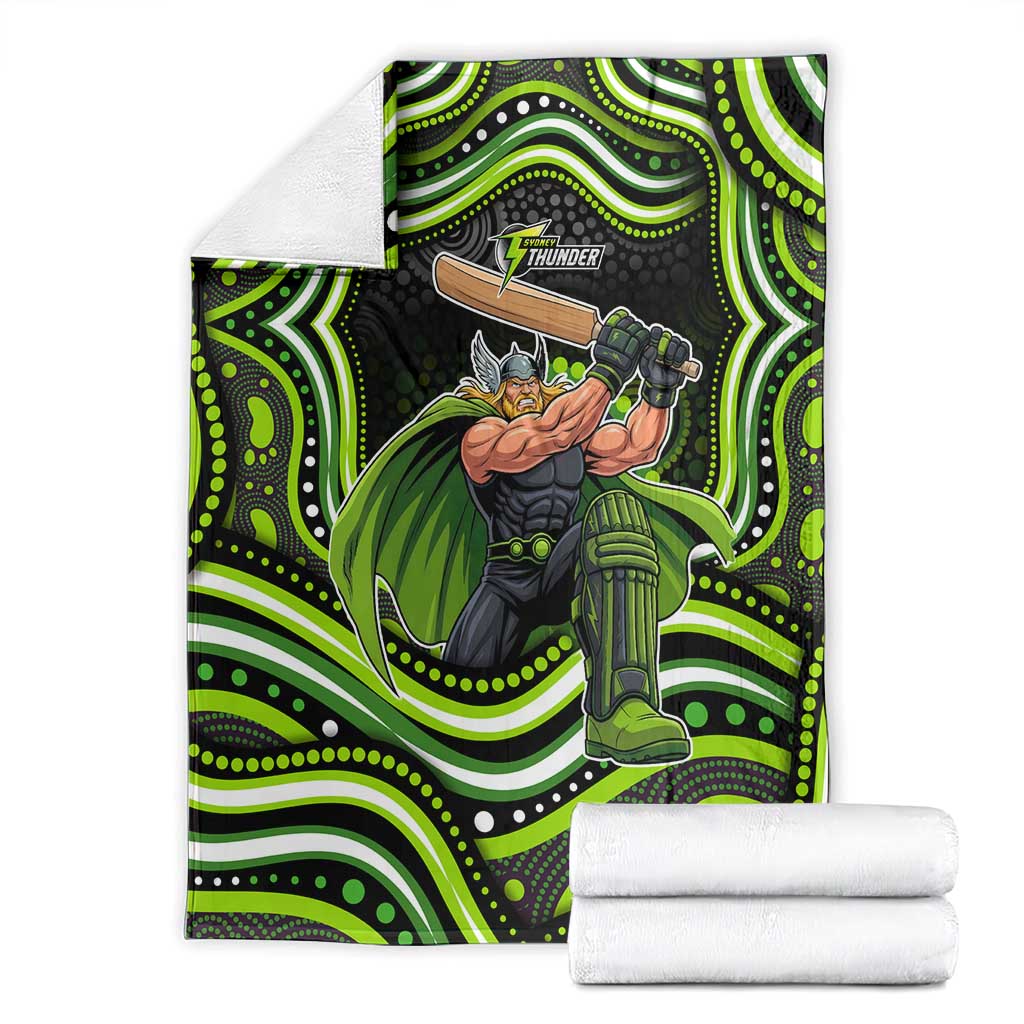 Sydney Thunder Cricket Blanket Australian Cricket Mascot - Modern Indigenous Style