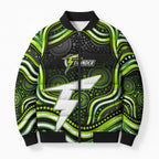 Sydney Thunder Cricket Bomber Puffer Jacket Australian Cricket Mascot - Modern Indigenous Style