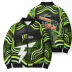Sydney Thunder Cricket Bomber Puffer Jacket Australian Cricket Mascot - Modern Indigenous Style