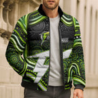 Sydney Thunder Cricket Bomber Puffer Jacket Australian Cricket Mascot - Modern Indigenous Style
