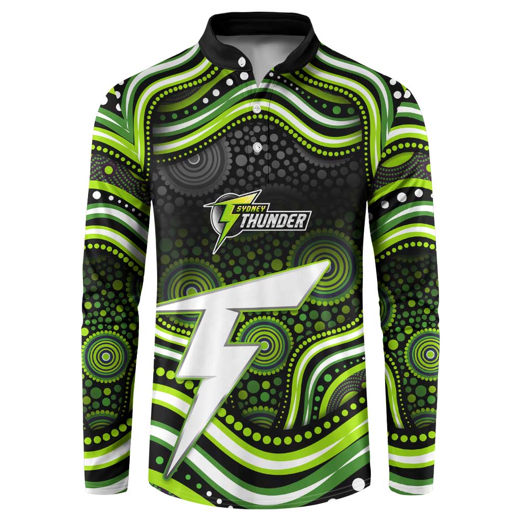 Sydney Thunder Cricket Button Sweatshirt Australian Cricket Mascot - Modern Indigenous Style