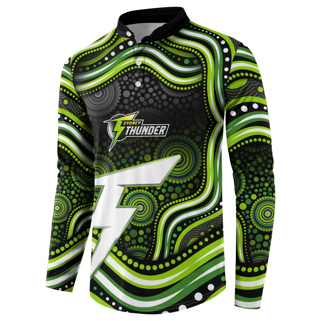 Sydney Thunder Cricket Button Sweatshirt Australian Cricket Mascot - Modern Indigenous Style