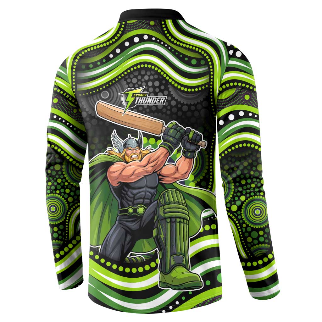 Sydney Thunder Cricket Button Sweatshirt Australian Cricket Mascot - Modern Indigenous Style