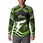 Sydney Thunder Cricket Button Sweatshirt Australian Cricket Mascot - Modern Indigenous Style