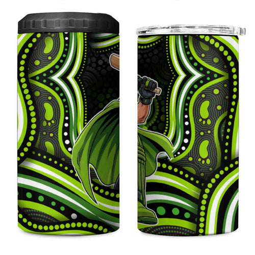 Sydney Thunder Cricket 4 in 1 Can Cooler Tumbler Australian Cricket Mascot - Modern Indigenous Style