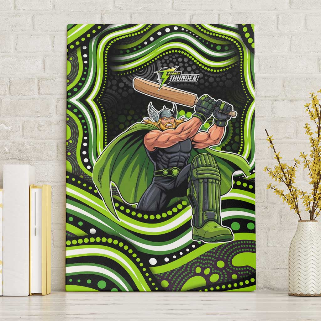 Sydney Thunder Cricket Canvas Wall Art Australian Cricket Mascot - Modern Indigenous Style
