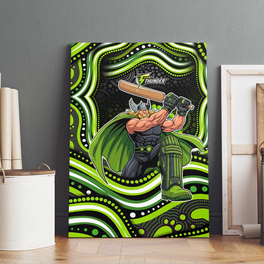 Sydney Thunder Cricket Canvas Wall Art Australian Cricket Mascot - Modern Indigenous Style