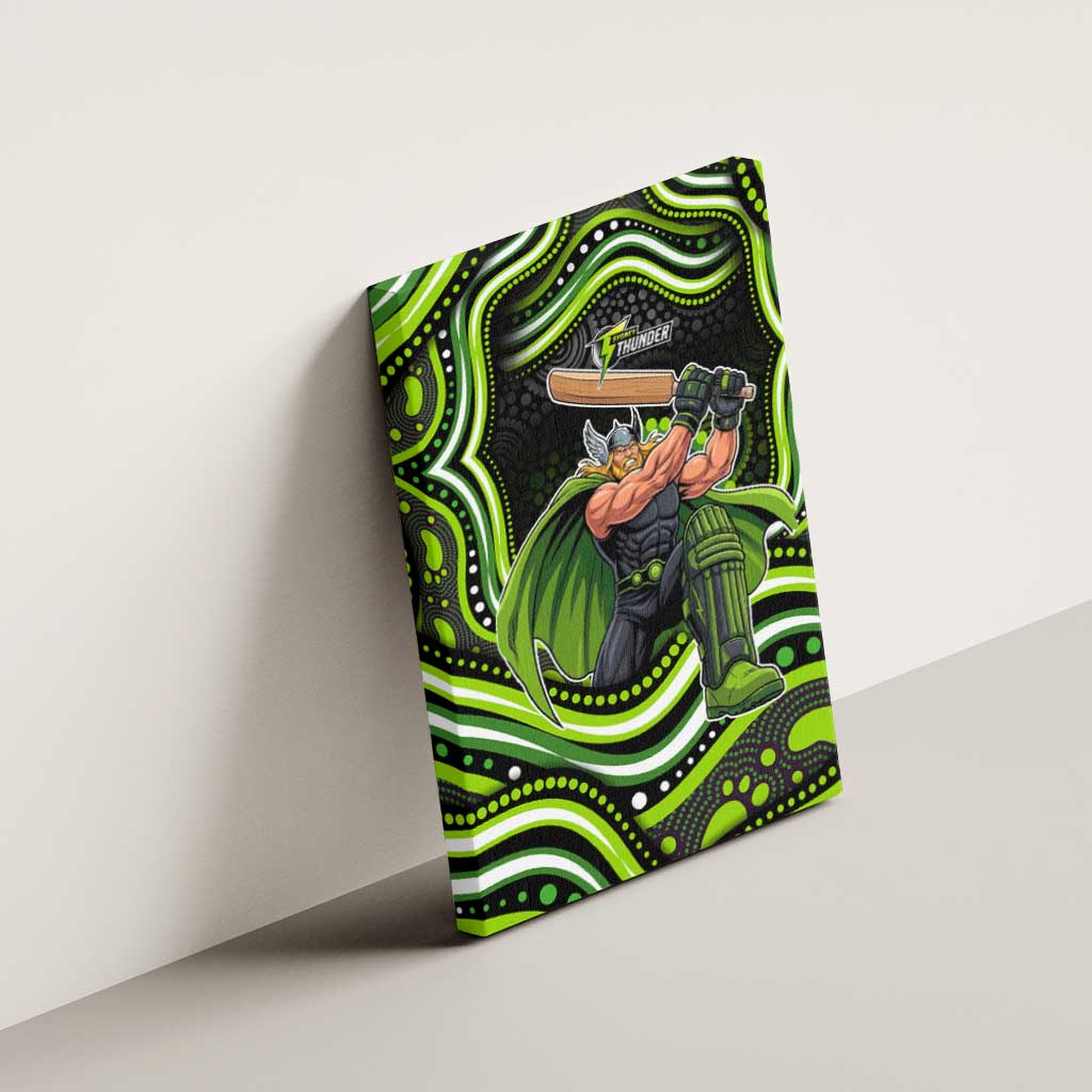 Sydney Thunder Cricket Canvas Wall Art Australian Cricket Mascot - Modern Indigenous Style
