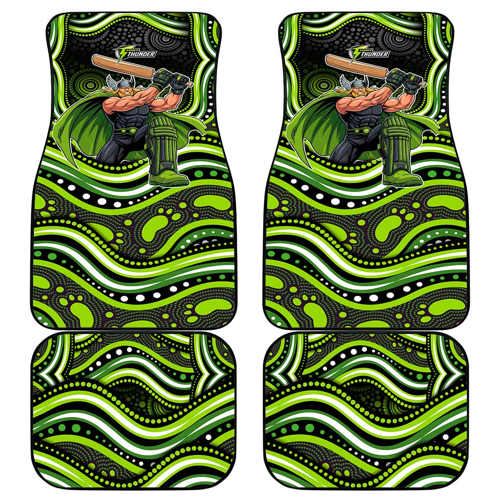 Sydney Thunder Cricket Car Mats Australian Cricket Mascot - Modern Indigenous Style
