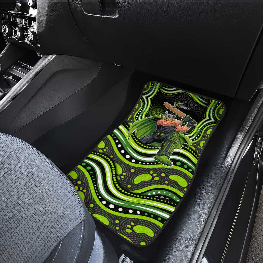 Sydney Thunder Cricket Car Mats Australian Cricket Mascot - Modern Indigenous Style