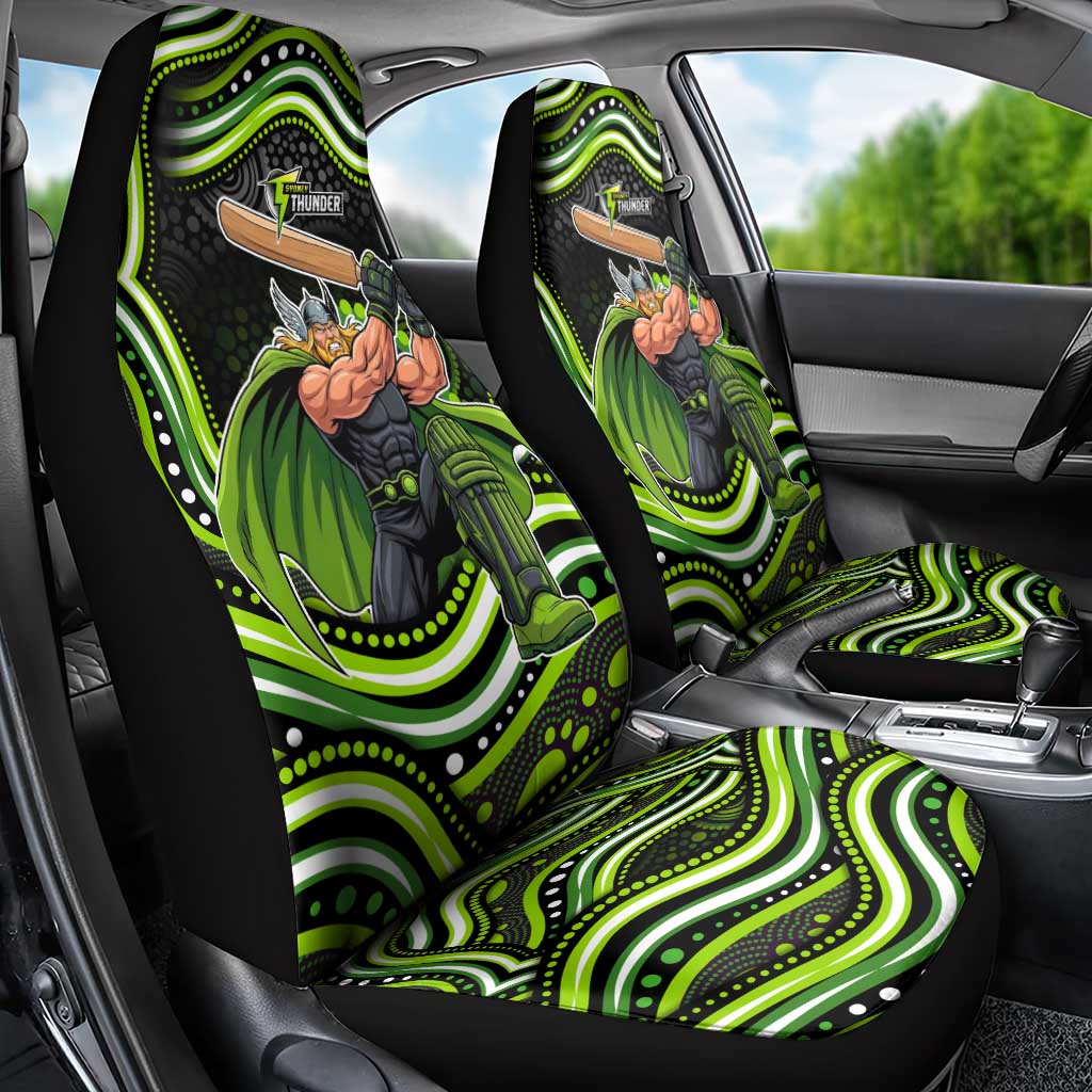 Sydney Thunder Cricket Car Seat Cover Australian Cricket Mascot - Modern Indigenous Style
