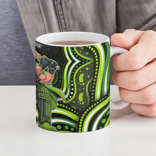 Sydney Thunder Cricket Ceramic Mug Australian Cricket Mascot - Modern Indigenous Style