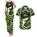 Sydney Thunder Cricket Couples Matching Tank Maxi Dress and Hawaiian Shirt Australian Cricket Mascot - Modern Indigenous Style