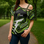 Sydney Thunder Cricket Cross Shoulder Shirt Australian Cricket Mascot - Modern Indigenous Style
