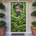 Sydney Thunder Cricket Door Cover Australian Cricket Mascot - Modern Indigenous Style