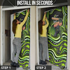 Sydney Thunder Cricket Door Cover Australian Cricket Mascot - Modern Indigenous Style