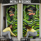 Sydney Thunder Cricket Door Cover Australian Cricket Mascot - Modern Indigenous Style