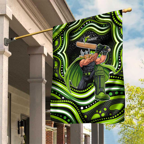 Sydney Thunder Cricket Garden Flag Australian Cricket Mascot - Modern Indigenous Style
