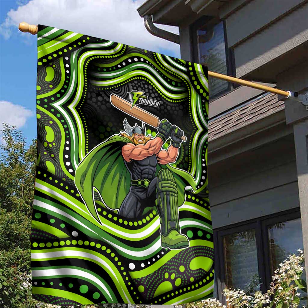 Sydney Thunder Cricket Garden Flag Australian Cricket Mascot - Modern Indigenous Style