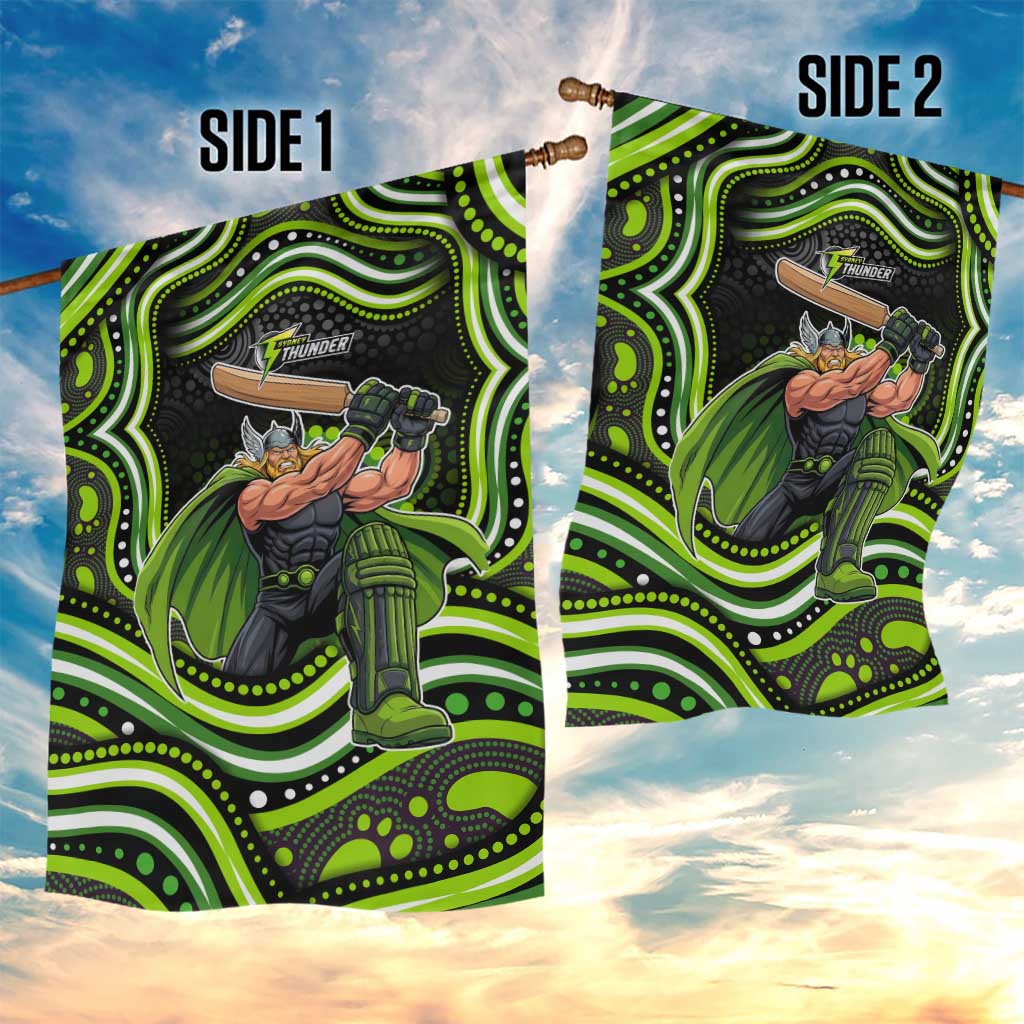 Sydney Thunder Cricket Garden Flag Australian Cricket Mascot - Modern Indigenous Style