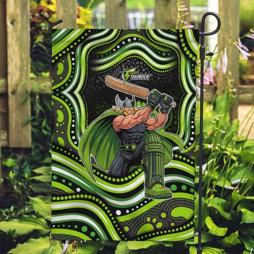 Sydney Thunder Cricket Garden Flag Australian Cricket Mascot - Modern Indigenous Style