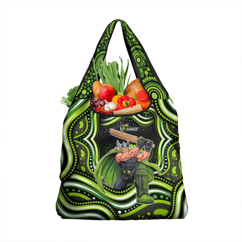 Sydney Thunder Cricket Grocery Bag Australian Cricket Mascot - Modern Indigenous Style