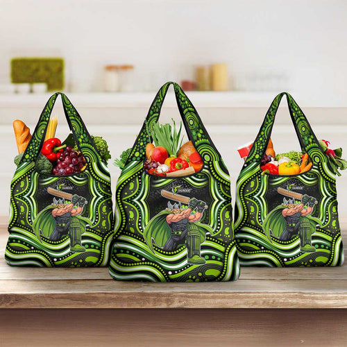 Sydney Thunder Cricket Grocery Bag Australian Cricket Mascot - Modern Indigenous Style
