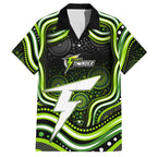 Sydney Thunder Cricket Hawaiian Shirt Australian Cricket Mascot - Modern Indigenous Style