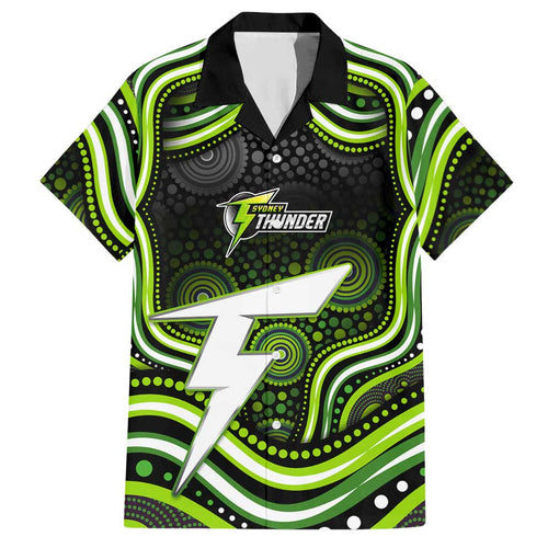 Sydney Thunder Cricket Hawaiian Shirt Australian Cricket Mascot - Modern Indigenous Style