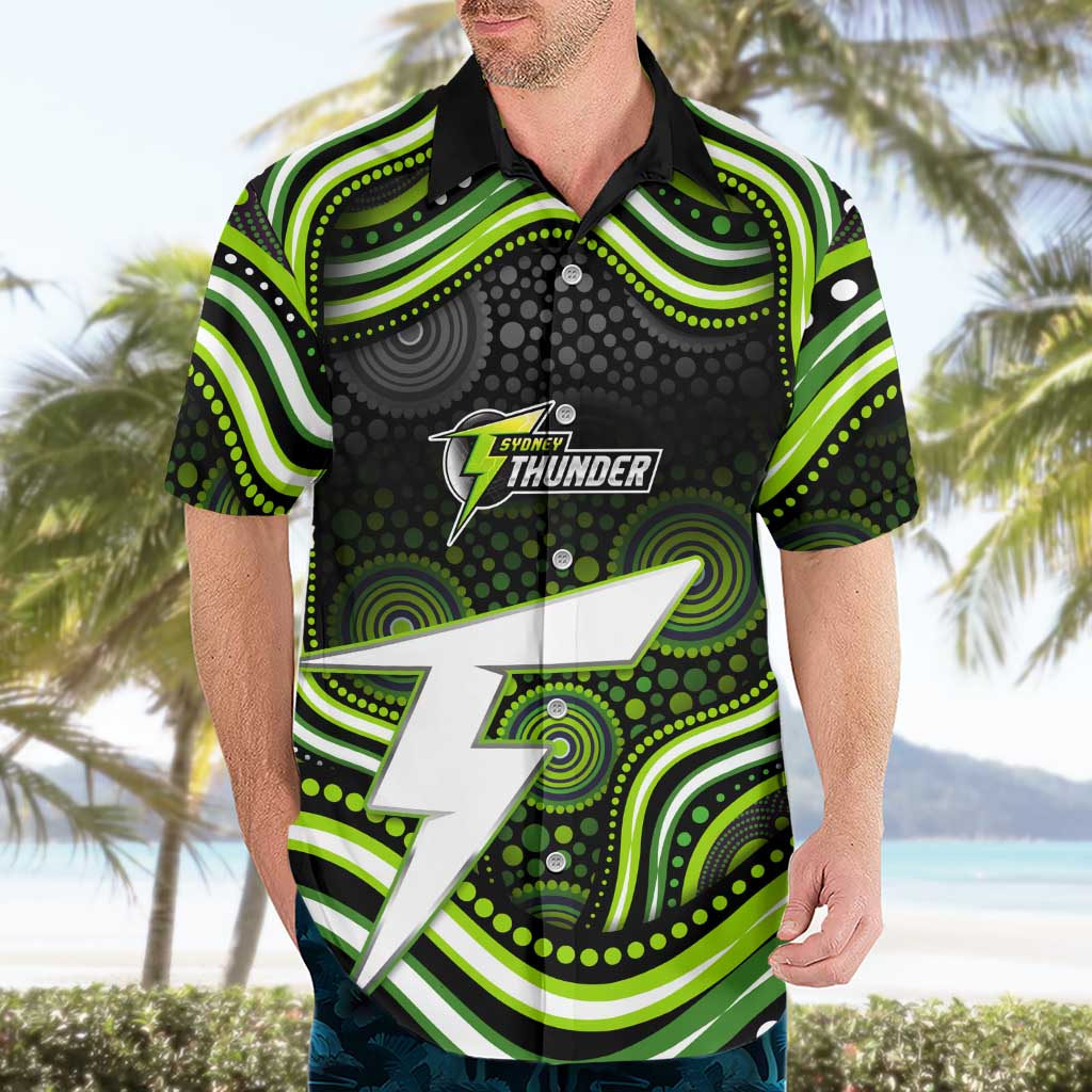 Sydney Thunder Cricket Hawaiian Shirt Australian Cricket Mascot - Modern Indigenous Style
