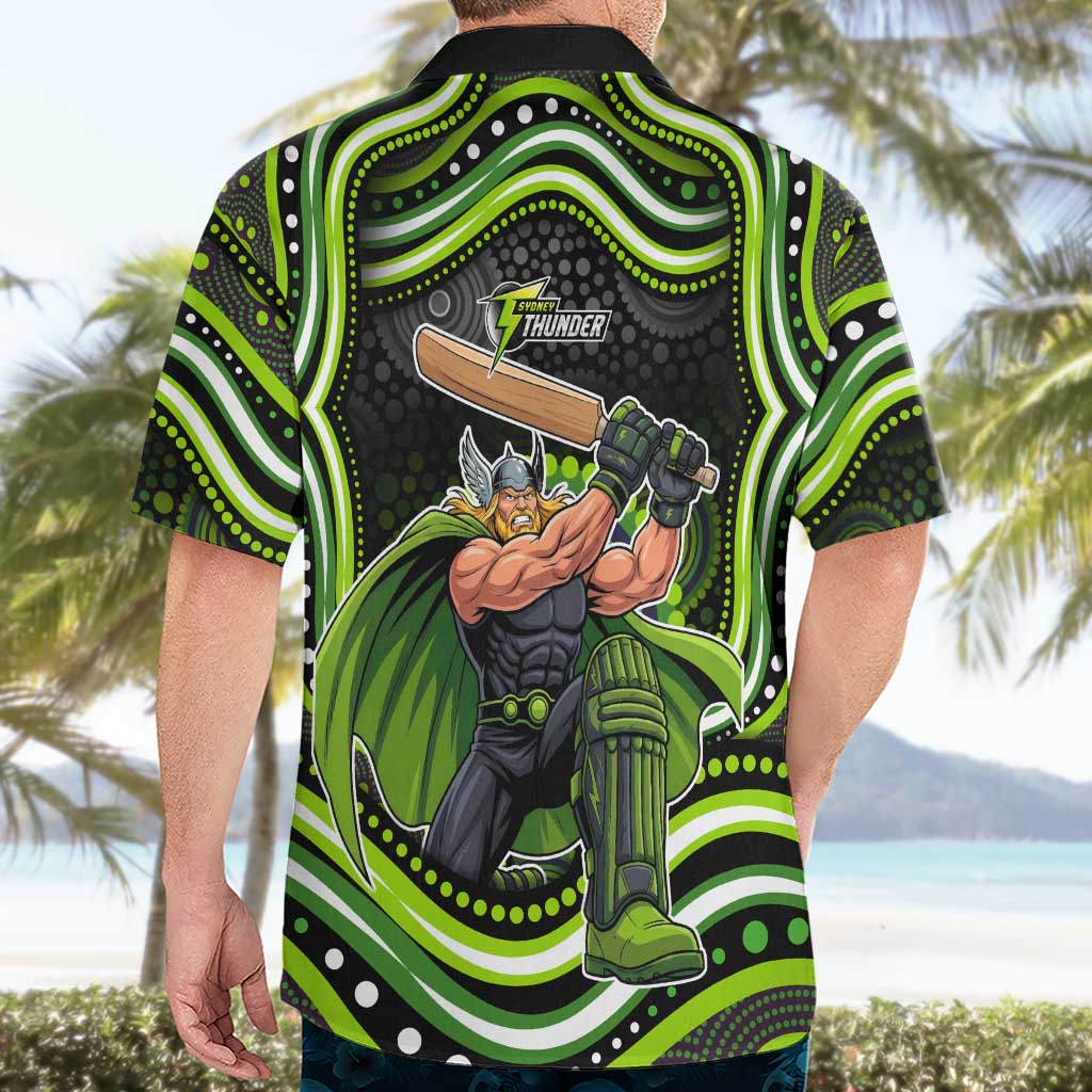 Sydney Thunder Cricket Hawaiian Shirt Australian Cricket Mascot - Modern Indigenous Style