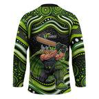 Sydney Thunder Cricket Hockey Jersey Australian Cricket Mascot - Modern Indigenous Style