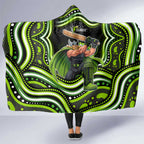 Sydney Thunder Cricket Hooded Blanket Australian Cricket Mascot - Modern Indigenous Style