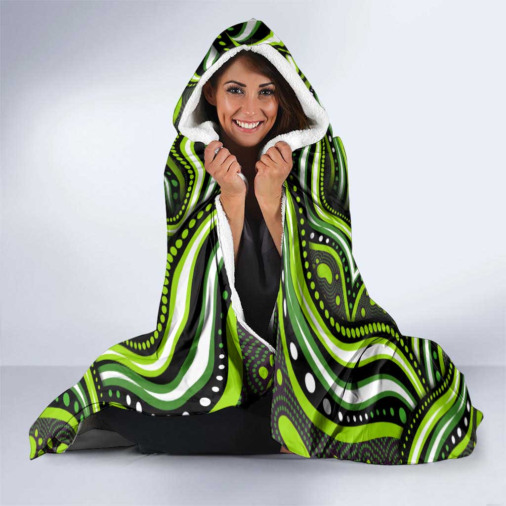 Sydney Thunder Cricket Hooded Blanket Australian Cricket Mascot - Modern Indigenous Style