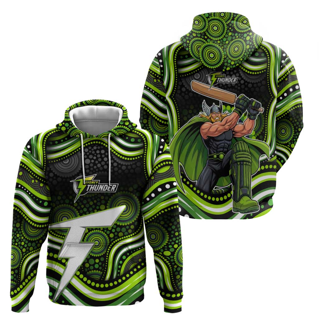 Sydney Thunder Cricket Hoodie Australian Cricket Mascot - Modern Indigenous Style