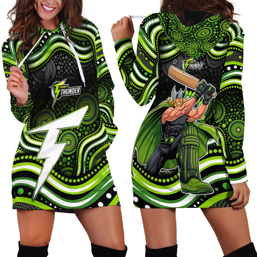 Sydney Thunder Cricket Hoodie Dress Australian Cricket Mascot - Modern Indigenous Style