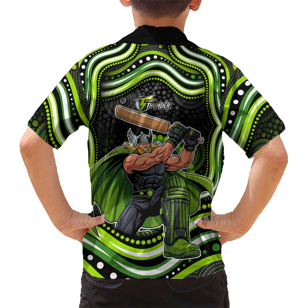 Sydney Thunder Cricket Kid Hawaiian Shirt Australian Cricket Mascot - Modern Indigenous Style