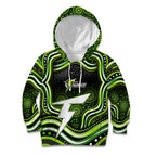 Sydney Thunder Cricket Kid Hoodie Australian Cricket Mascot - Modern Indigenous Style