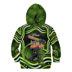 Sydney Thunder Cricket Kid Hoodie Australian Cricket Mascot - Modern Indigenous Style
