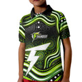 Sydney Thunder Cricket Kid Polo Shirt Australian Cricket Mascot - Modern Indigenous Style