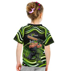 Sydney Thunder Cricket Kid T Shirt Australian Cricket Mascot - Modern Indigenous Style
