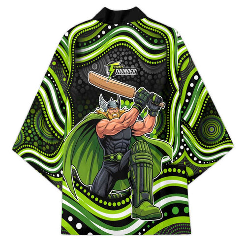 Sydney Thunder Cricket Kimono Australian Cricket Mascot - Modern Indigenous Style