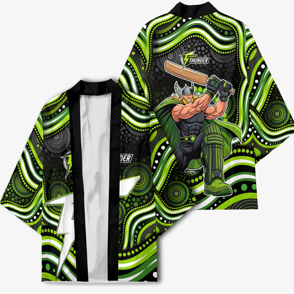 Sydney Thunder Cricket Kimono Australian Cricket Mascot - Modern Indigenous Style