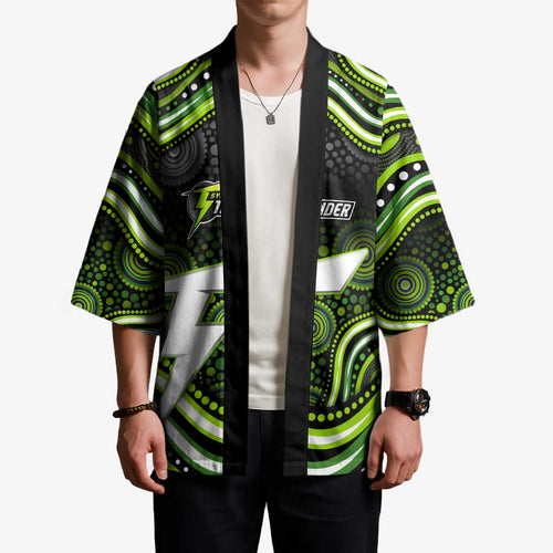 Sydney Thunder Cricket Kimono Australian Cricket Mascot - Modern Indigenous Style