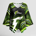 Sydney Thunder Cricket Kimono Sleeve Blouse Australian Cricket Mascot - Modern Indigenous Style