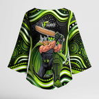 Sydney Thunder Cricket Kimono Sleeve Blouse Australian Cricket Mascot - Modern Indigenous Style