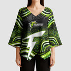 Sydney Thunder Cricket Kimono Sleeve Blouse Australian Cricket Mascot - Modern Indigenous Style