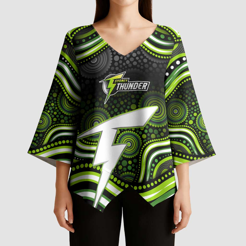 Sydney Thunder Cricket Kimono Sleeve Blouse Australian Cricket Mascot - Modern Indigenous Style